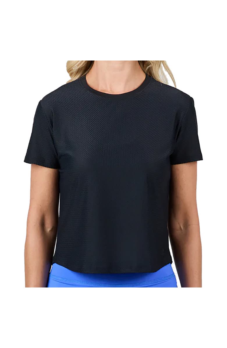 Sofibella Staples Mesh Short Sleeve Womens Tennis Shirt, Main, color, Black