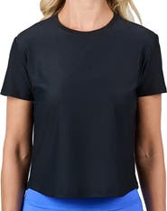 Sofibella Staples Mesh Short Sleeve Womens Tennis Shirt