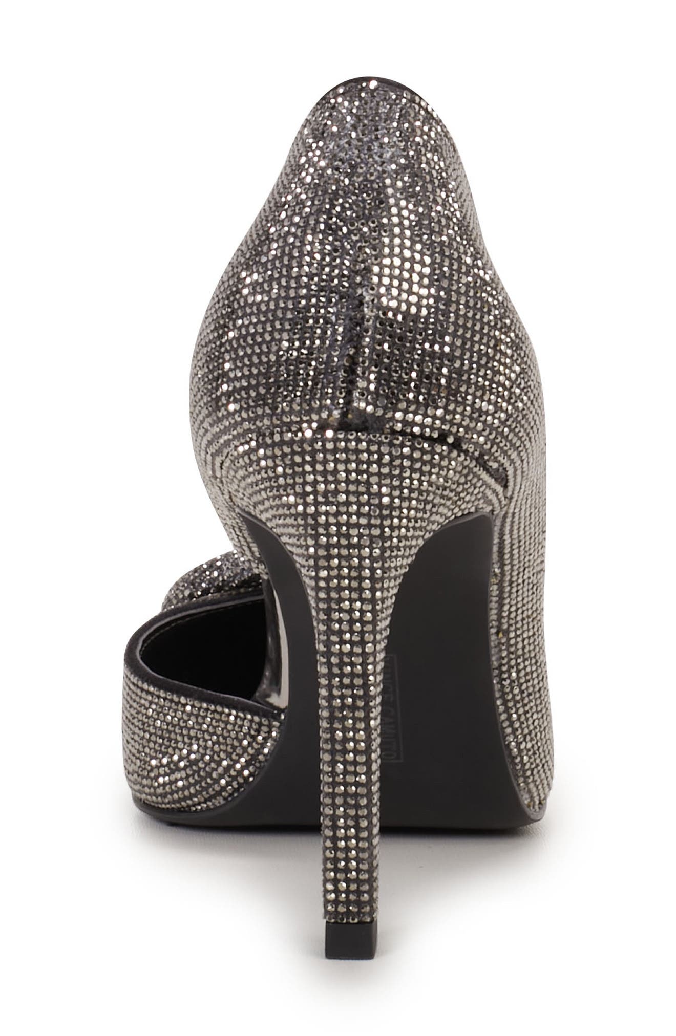 Vince Camuto Emelias Rhinestone Half d'Orsay Pump, Alternate, color, Anthracite