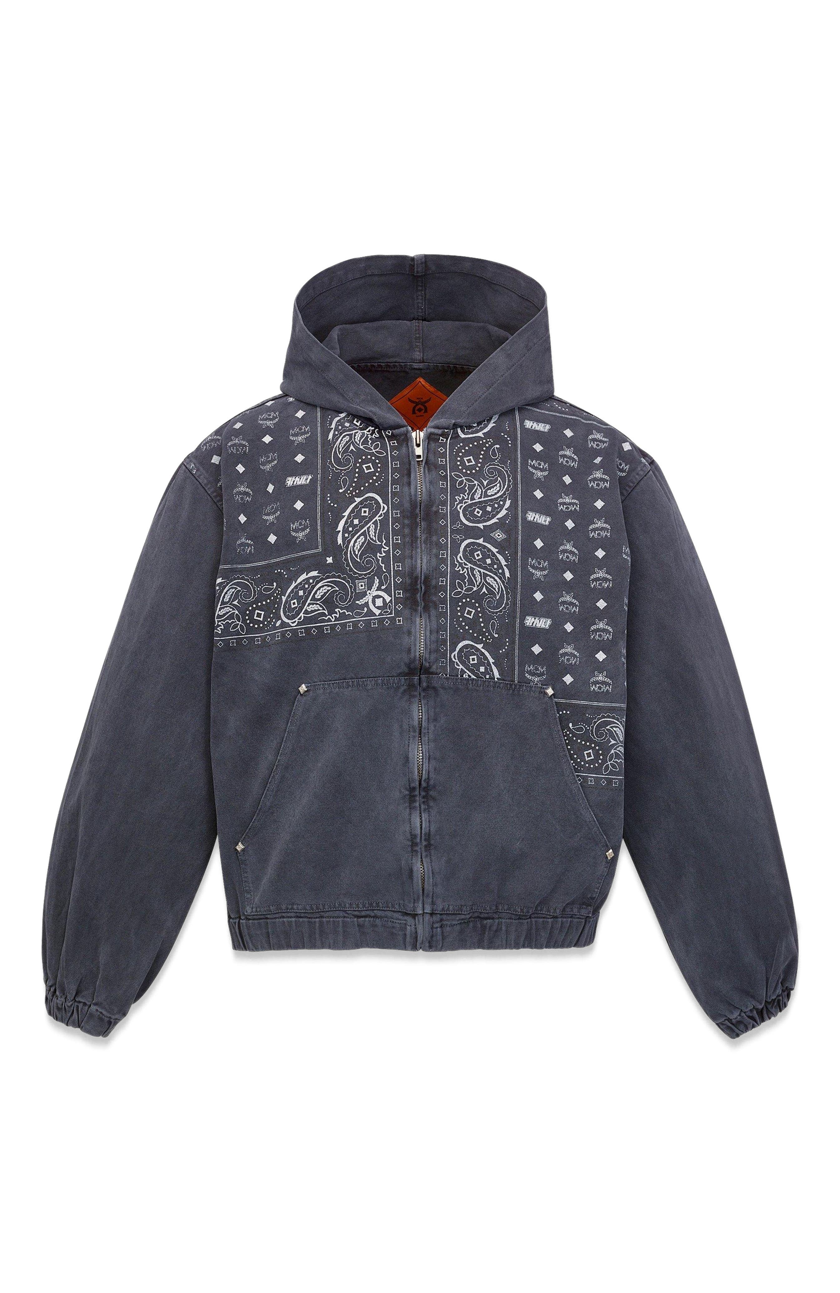 x KASINA Bandana Monogram Zip Hoodie in Oxford Cotton | Nordstrom