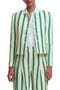 selected Ivory, Fresh Green Stripe