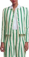 Boden Salisbury Stripe Puff Sleeve Linen & Cotton Jacket