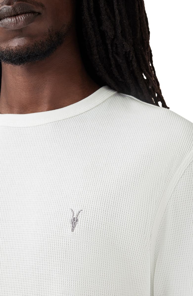 AllSaints Ellis Waffle Knit Long Sleeve Crewneck T-Shirt, Alternate, color, 