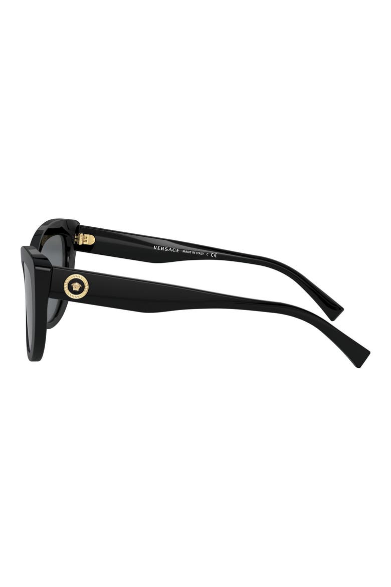 54mm Cat Eye Sunglasses, Alternate, color, BLACK/ BLACK