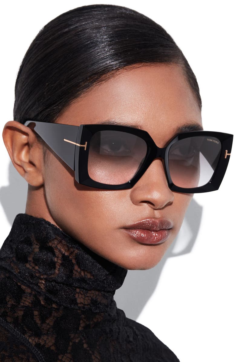 TOM FORD Scarlet-02 57mm Square Sunglasses, Alternate, color,