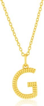 SIMONA Croissant Initial Pendant Necklace