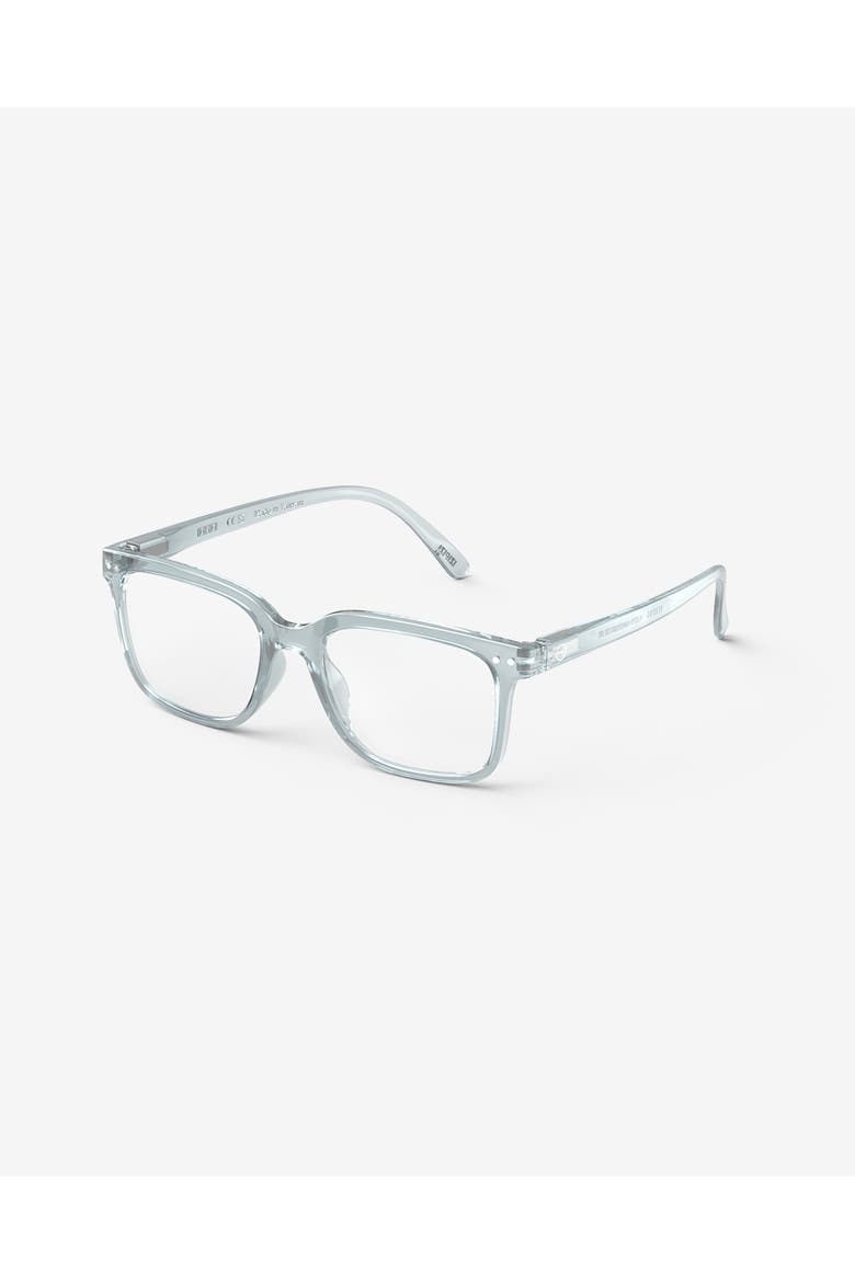 #L 54mm Rectangular Reading Glasses, Alternate, color, Frozen Blue