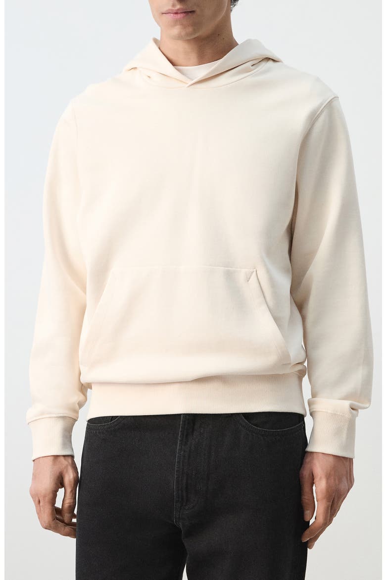 Regular Fit Cotton Fleece Hoodie, Main, color, ECRU