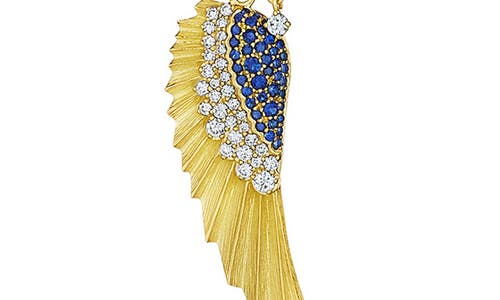 Hueb Penka Diamond & Sapphire Multicharm Necklace In Yellow Gold