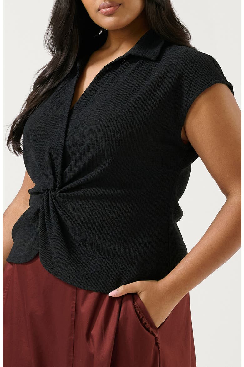 Harko Twist Front Top, Alternate, color, BLACK
