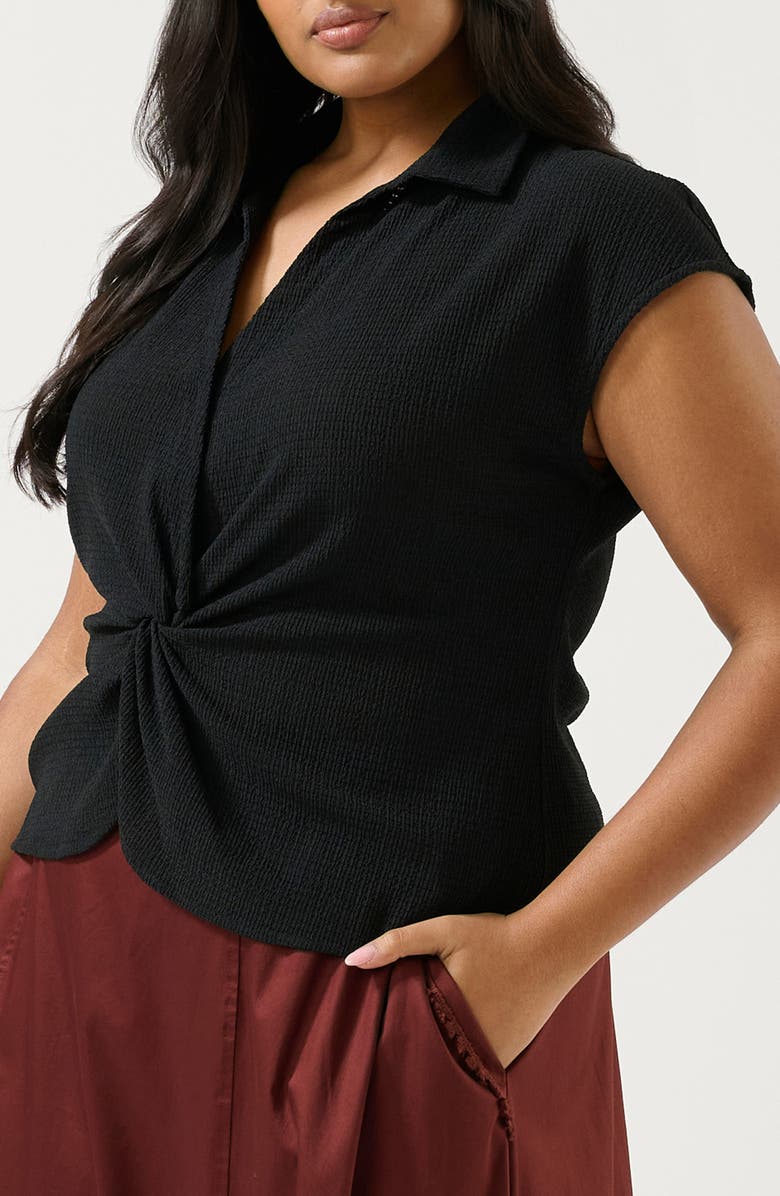 Estelle Harko Twist Front Top, Alternate, color, Black