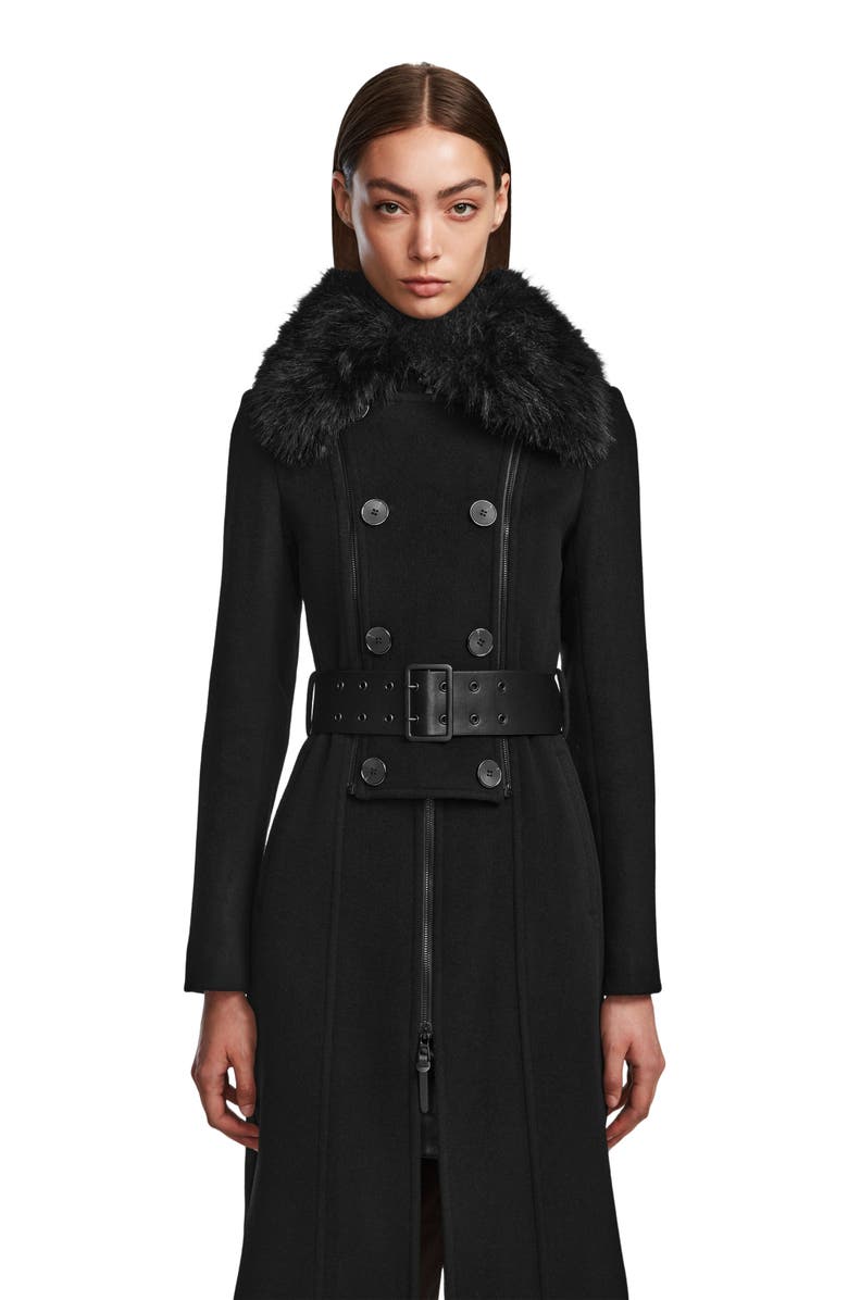 Rudsak VIRGINIE WOMEN'S BELTED WOOL COAT, Alternate, color, 