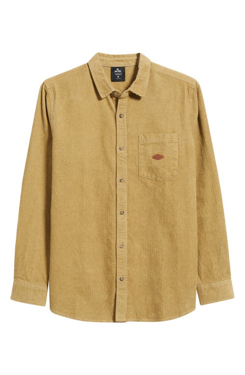 Rip Curl Classic Surf Cotton Corduroy Button-up Shirt In Burgundy
