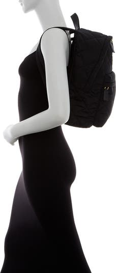 Quilted Nylon School Backpack
