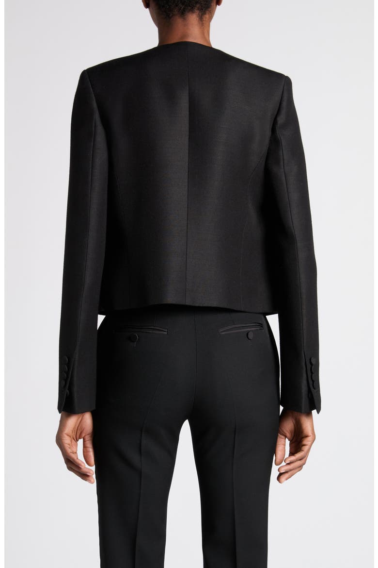 Wool & Silk Radzimir Spencer Jacket, Alternate, color, BLACK