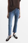 MANGO Sienna Raw Hem Crop Flare Jeans