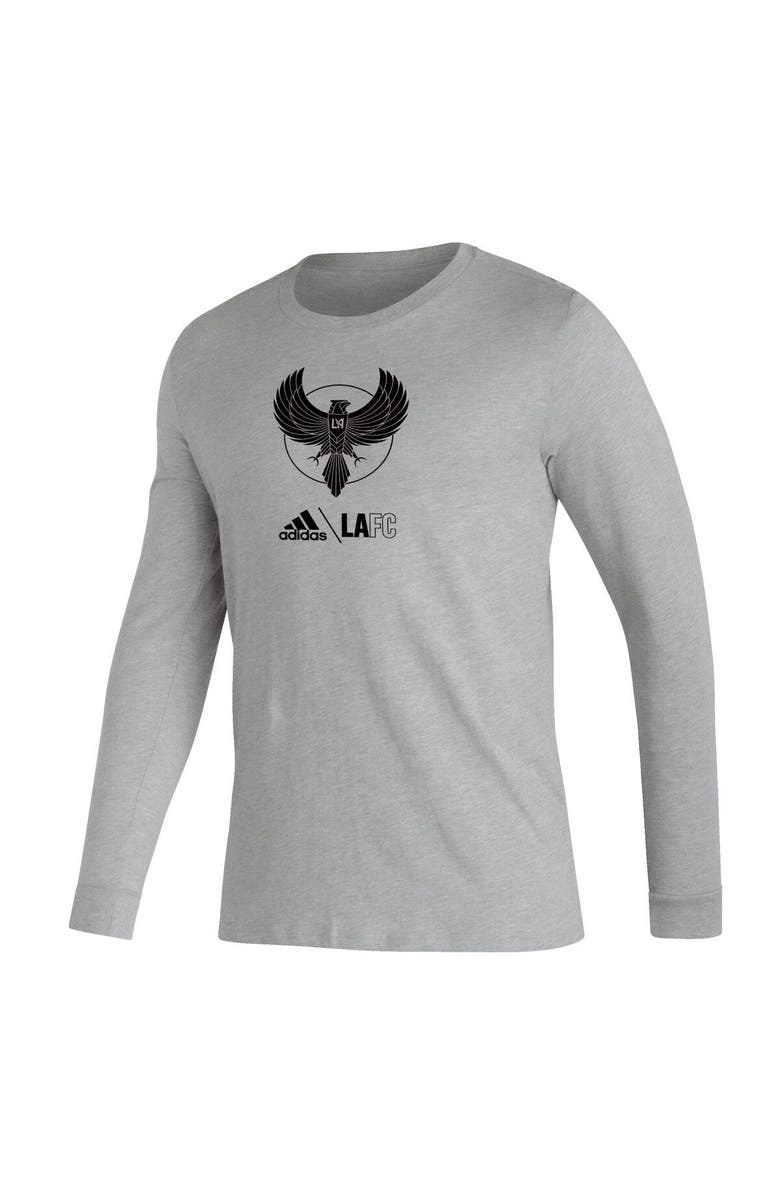 adidas Men's adidas Heather Gray LAFC Icon AEROREADY Long Sleeve T-Shirt, Alternate, color, Heather Gray