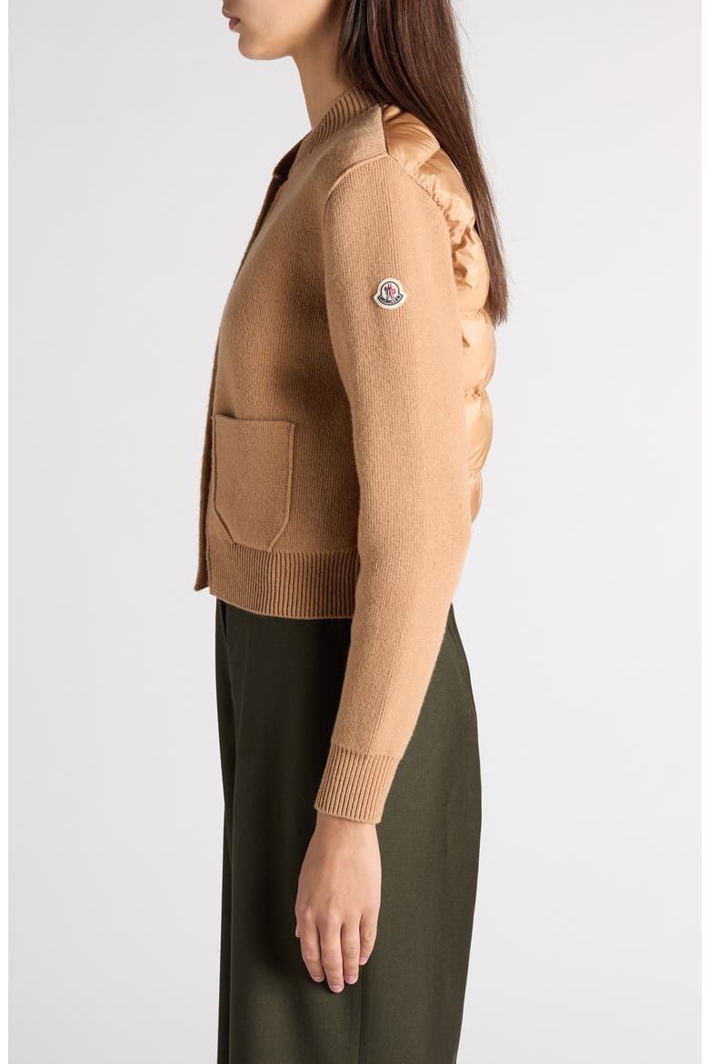 Wool & Cashmere Blend Cardigan, Alternate, color, BEIGE