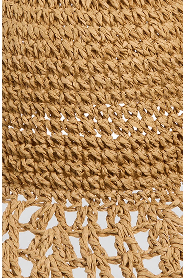 Textural Straw Crochet Floppy Hat, Alternate, color, NATURAL