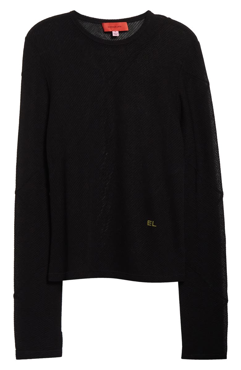 Eckhaus Latta Spiral Long Sleeve T-Shirt, Alternate, color, Jet