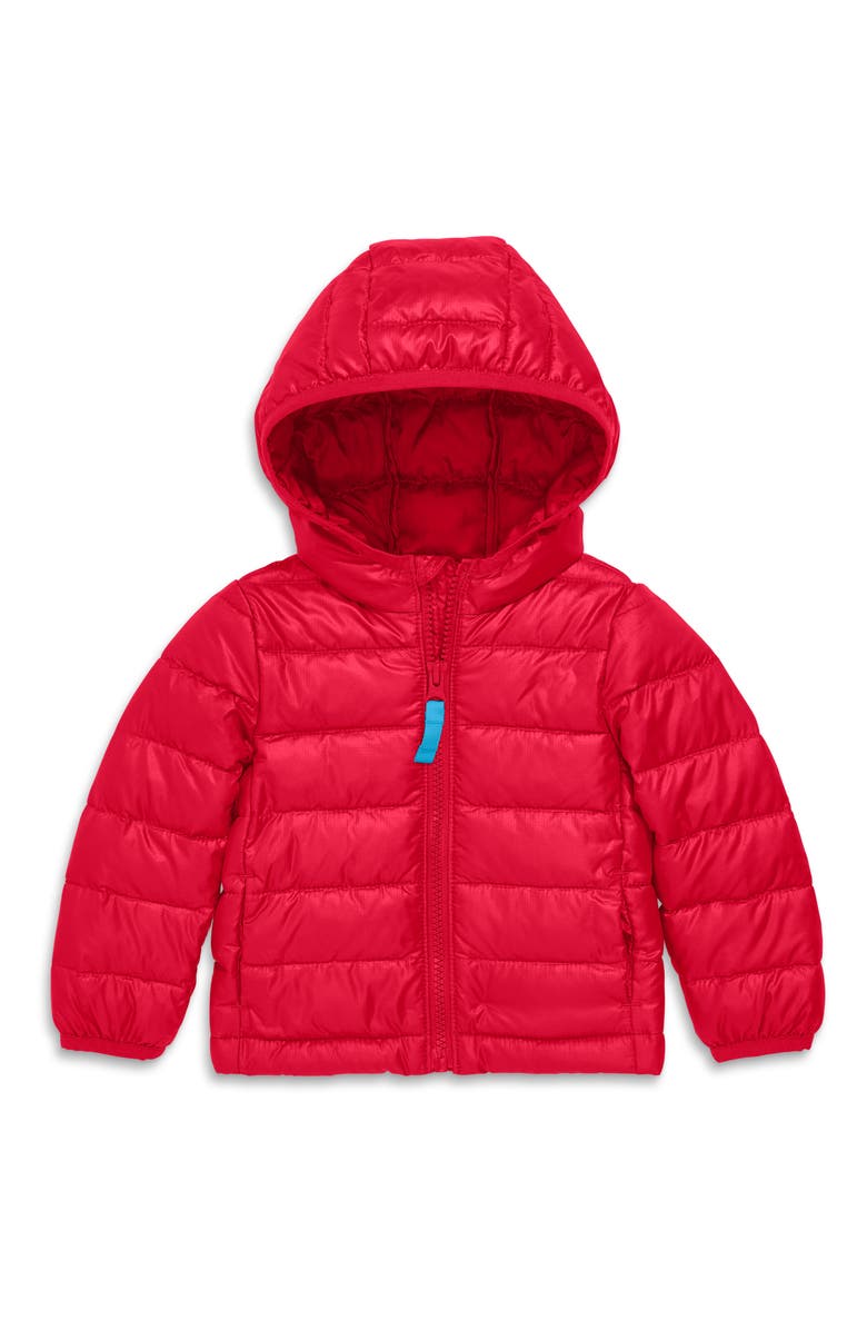 Primary Lightweight Water Repellent Puffer Jacket, Main, color, Cherry