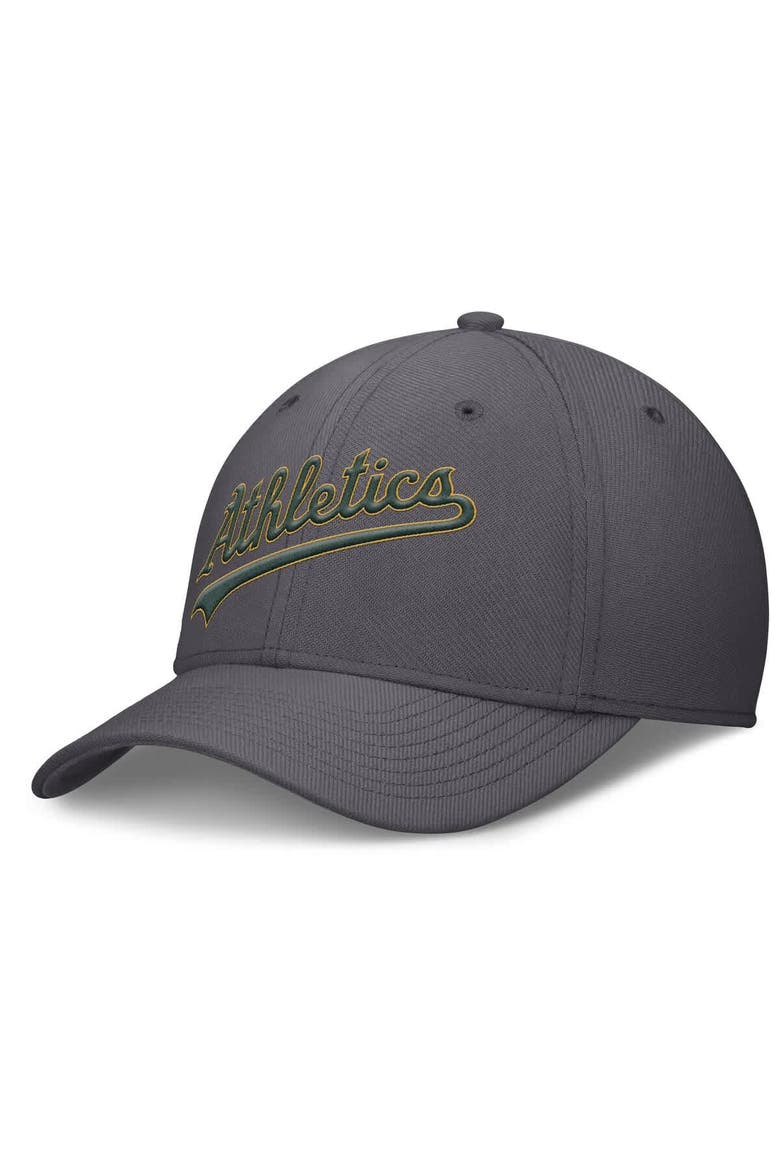 Men's Nike Gray Athletics Swoosh Performance Flex Hat, Main, color, Gray