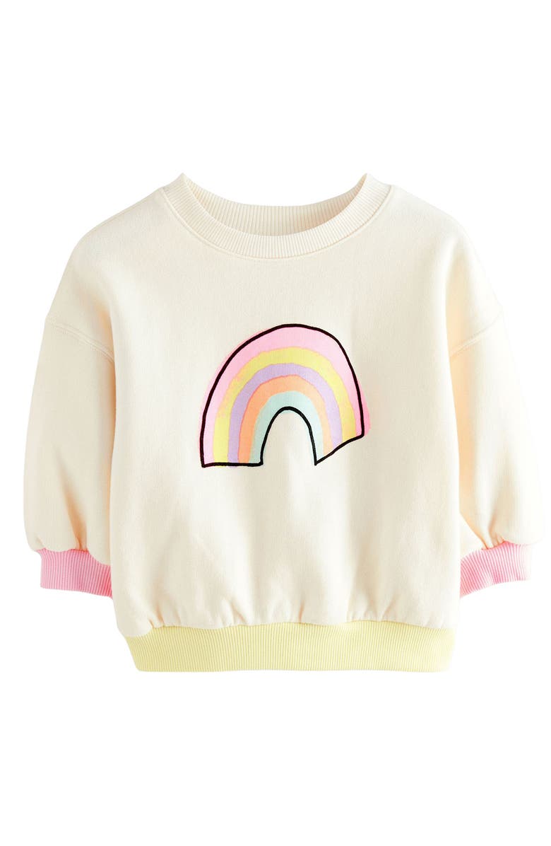 NEXT Kids' Rainbow Graphic Sweatshirt, Main, color,