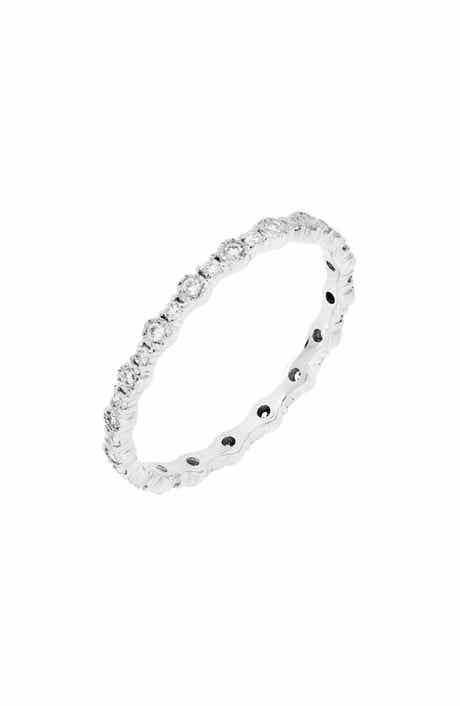 Bony Levy 18K White Gold Diamond Stackable Eternity Band Ring