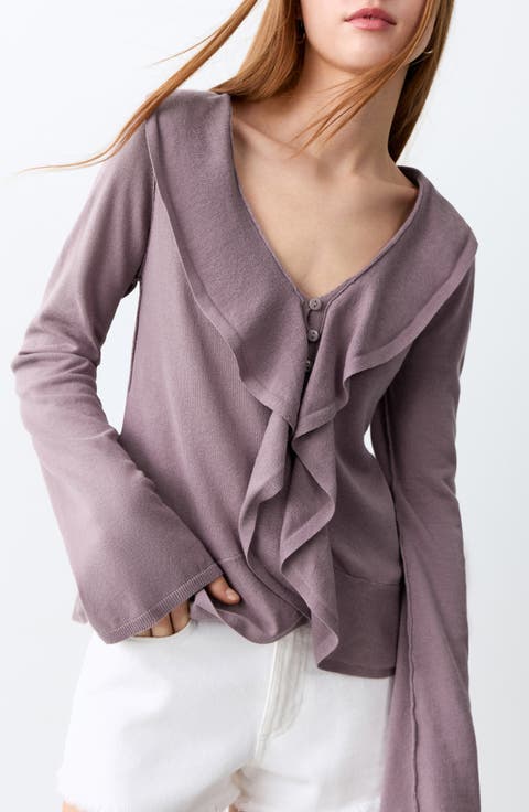 Ruffle Cardigan