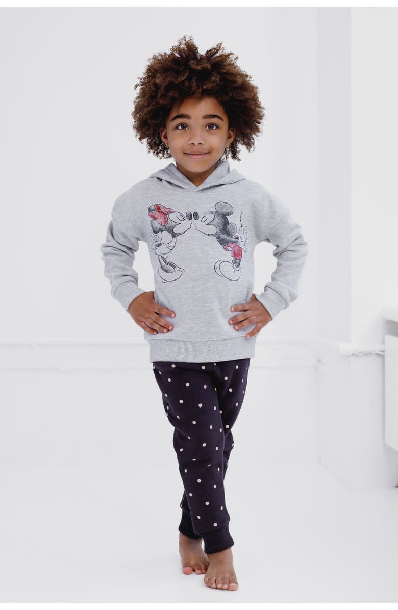 Disney Fleece Hoodie & Pants Set, Alternate, color, Minnie Mouse Off White