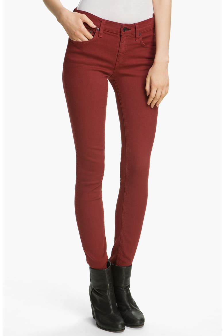 Skinny Stretch Jeans, Alternate, color, CLAY