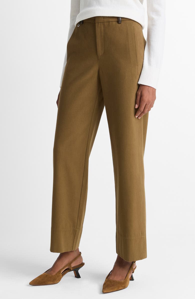 Vince Faux Suede Pants, Alternate, color, Olive Grove