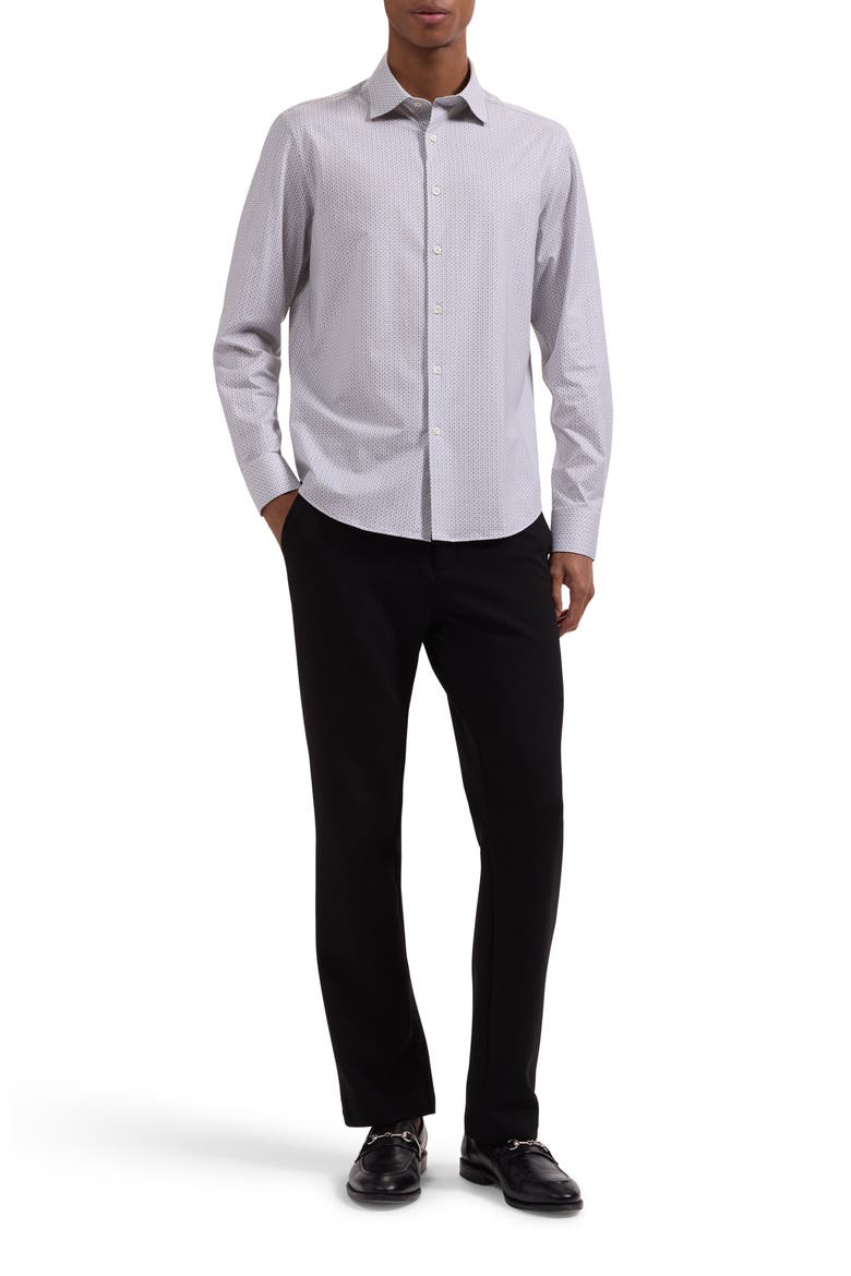 James OoohCotton® Geometric Print Button-Up Shirt, Alternate, color, LIMESTONE