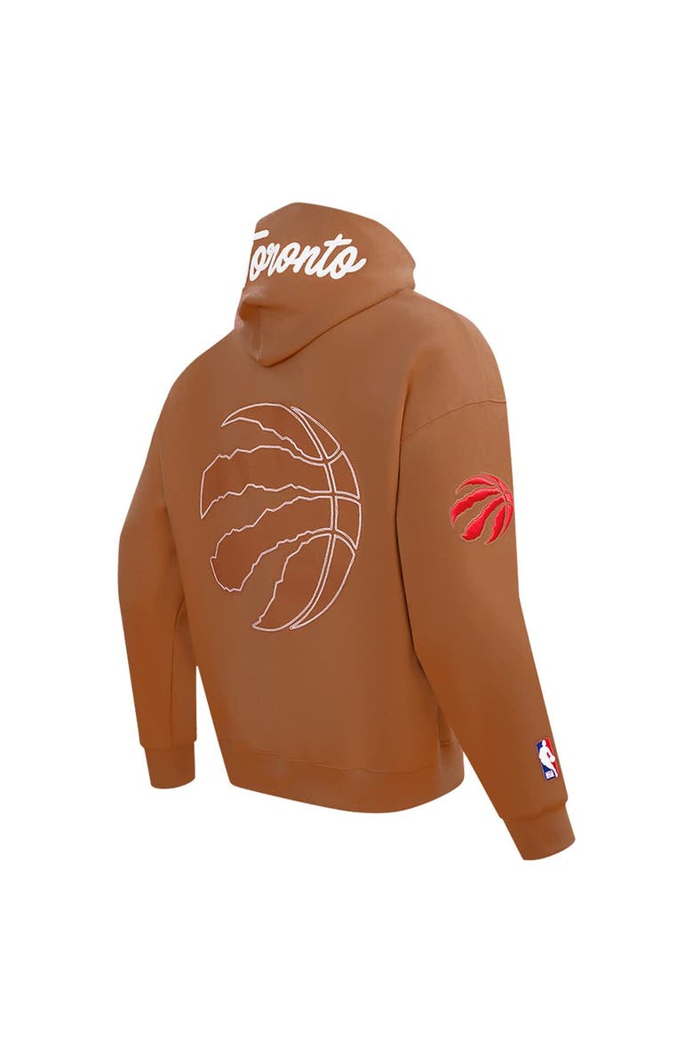 PRO STANDARD Men's Pro Standard Brown Toronto Raptors Paint the City Drop Shoulder Pullover Hoodie, Alternate, color, Brown