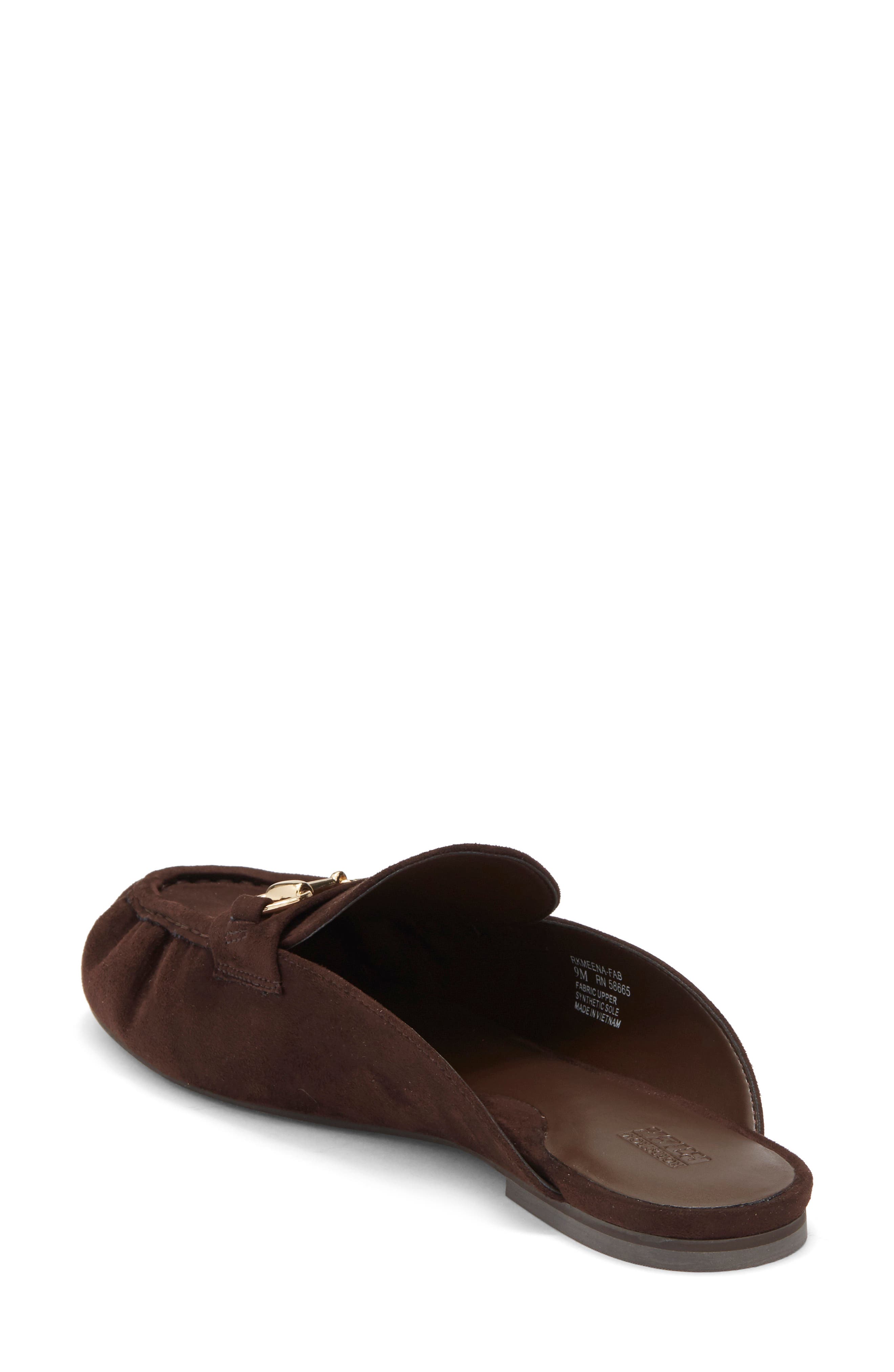Meena Flat Mule, Alternate, color, BROWN CHOCOLATE