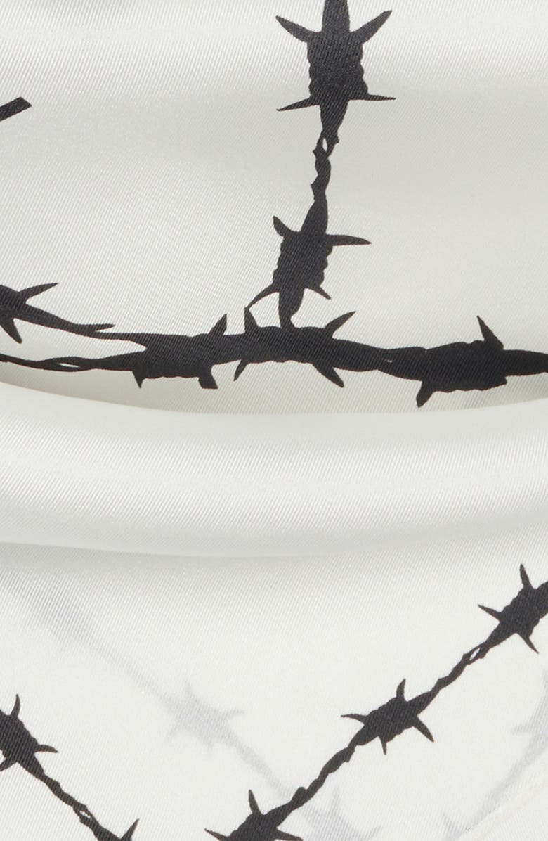 AllSaints Barb Heart Silk Square Bandana, Alternate, color, 