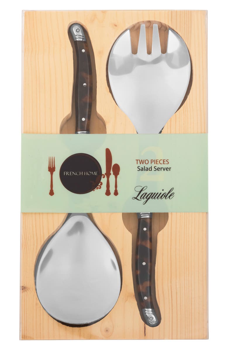 FRENCH HOME 2-Piece Salad Serving Set, Alternate, color, Tortoise Shell