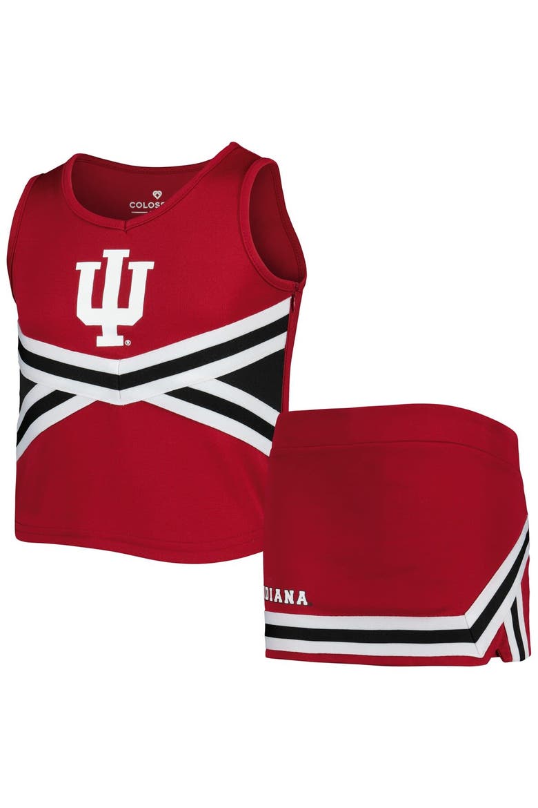 Girls Youth Colosseum Crimson Indiana Hoosiers Carousel Cheerleader Set, Main, color, Crimson