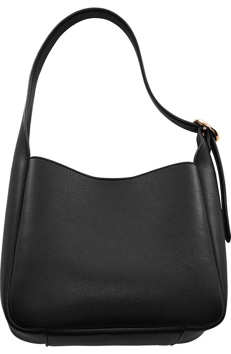 MANGO Statement Buckle Faux Leather Hobo Bag, Main, color,
