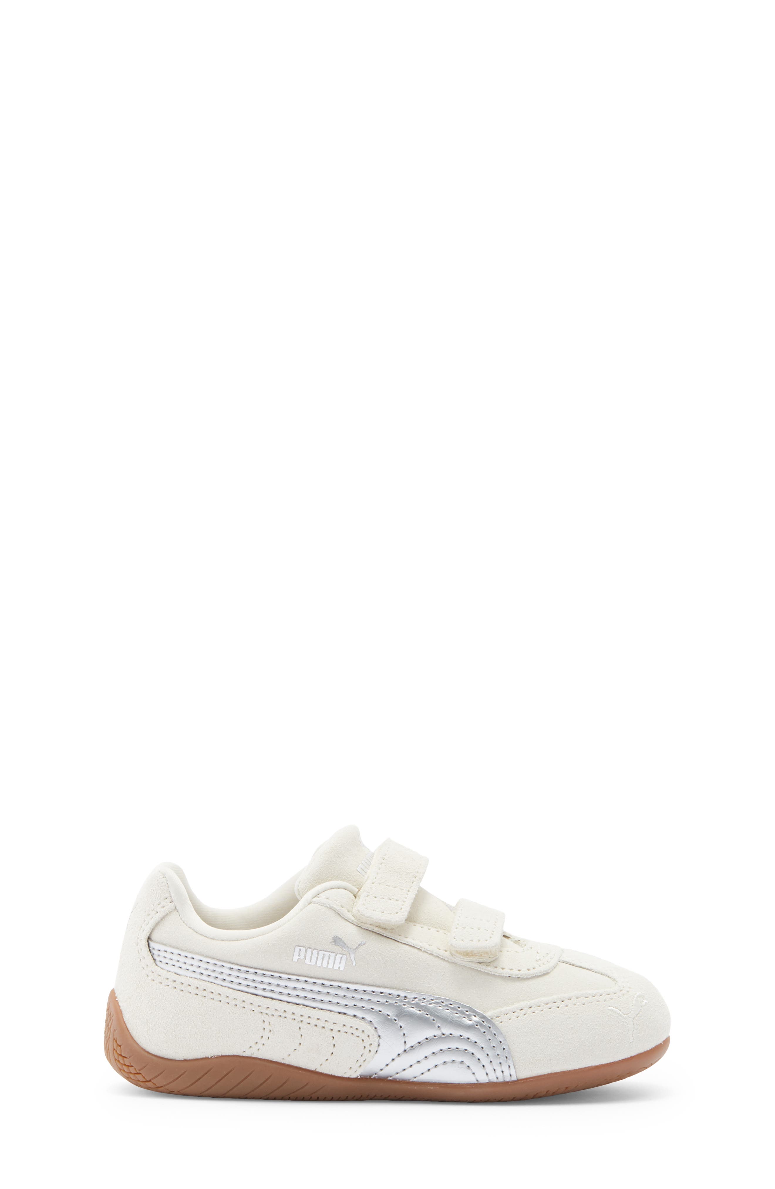 PUMA Kids' Speedcat Sneaker, Alternate, color, Alpine Snow/ Puma Silver