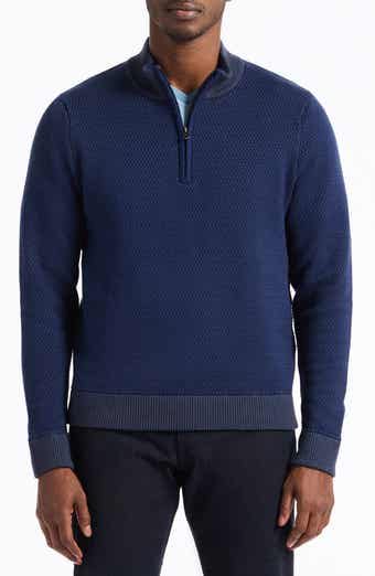 Walton Cotton & Silk Quarter Zip Sweater