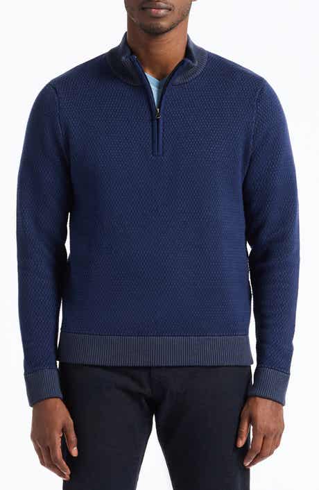 Robert Graham Walton Cotton & Silk Quarter Zip Sweater