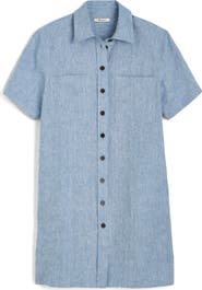 Madewell Relaxed Linen Mini Shirtdress