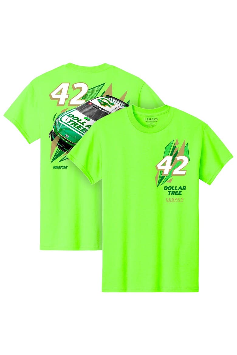Men's LEGACY Motor Club Team Collection Neon Green John Hunter Nemechek Dollar Tree Car T-Shirt, Main, color, Neon Green