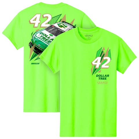 Men's LEGACY Motor Club Team Collection Neon Green John Hunter Nemechek Dollar Tree Car T-Shirt
