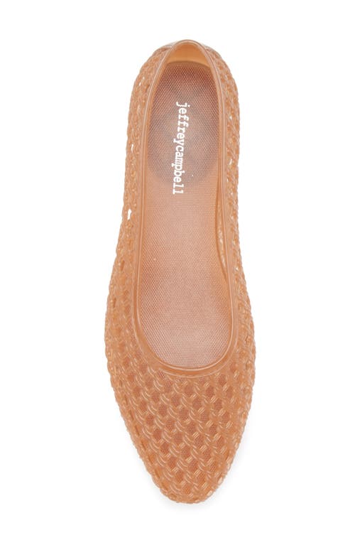 Jeffrey Campbell Bestie Jelly Flat In Brown