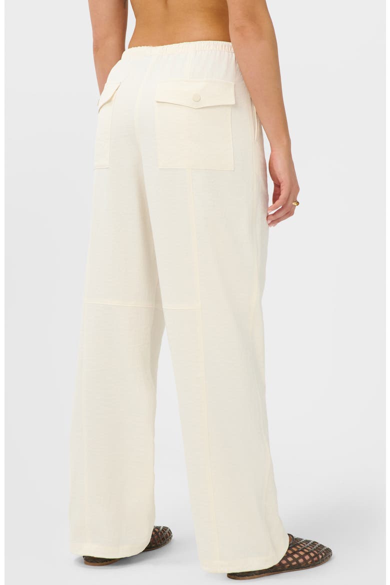 Quinn Summer Drawstring Wide Leg Pants, Alternate, color, DOVE WHITE