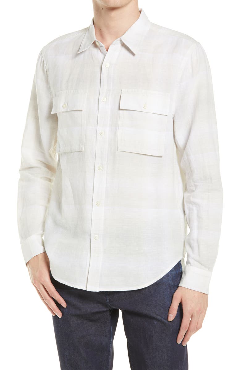 7 For All Mankind Flap Pocket Button-Up Shirt, Main, color, 