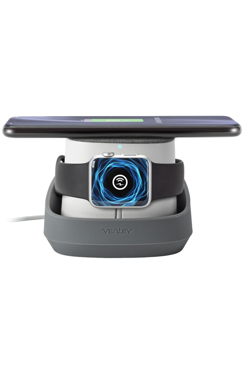 Ventev 10W Wireless Watchdock Duo Charging Pad, Main, color, Gray