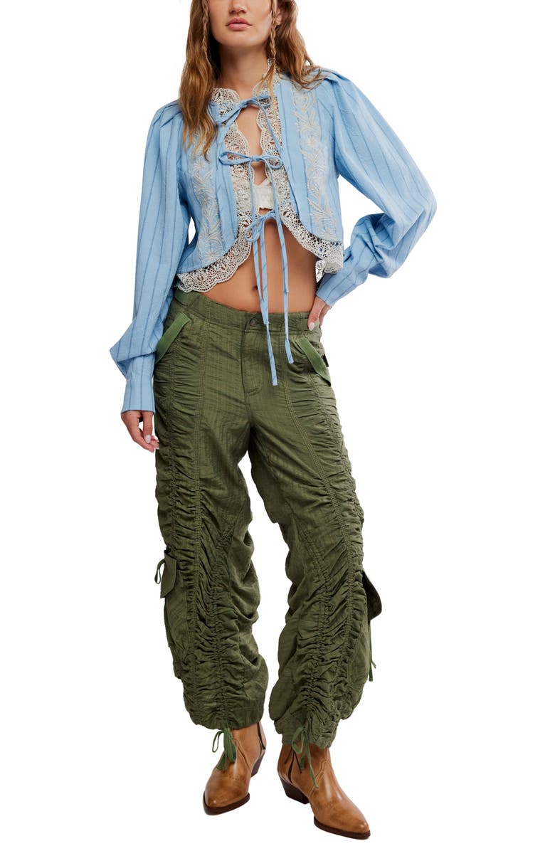 Free People Bali Jude Embroidered Lace Top, Alternate, color, Chambray